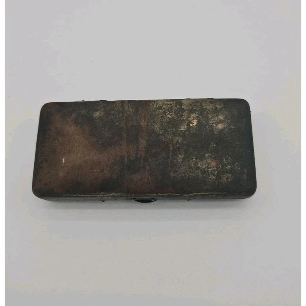 King Gillette Safety Razor Box Pocket Edition Case Only Tarnished